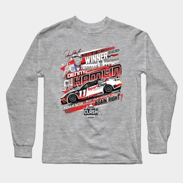 Denny Hamlin Clash At The Coliseum Long Sleeve T-Shirt by ganisfarhan